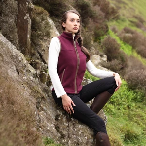 Aubrion Original Fleece Gilet - Maroon in Maroon