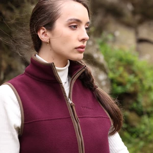 Aubrion Original Fleece Gilet - Maroon in Maroon