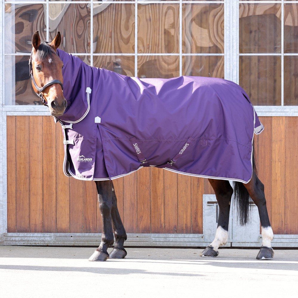 Shires Highlander Original 100 Combo Turnout Rug - Plum 