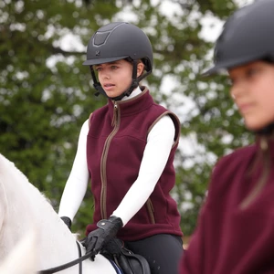 Aubrion Original Fleece Gilet - Young Rider - Maroon in Maroon