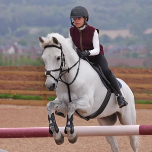 Aubrion Original Fleece Gilet - Young Rider - Maroon in Maroon