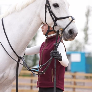 Aubrion Original Fleece Gilet - Young Rider - Maroon in Maroon