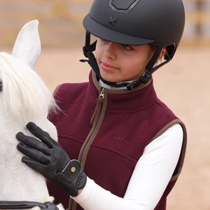 Aubrion Original Fleece Gilet - Young Rider - Maroon in Maroon