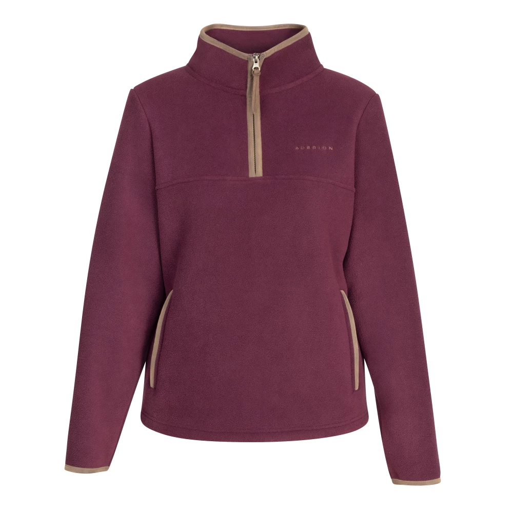 Aubrion Original Half Zip Fleece - Maroon in Maroon