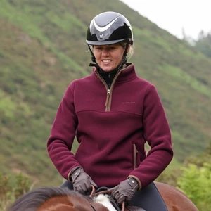 Aubrion Original Half Zip Fleece - Maroon in Maroon