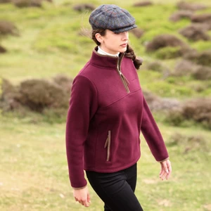 Aubrion Original Half Zip Fleece - Maroon in Maroon