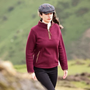 Aubrion Original Half Zip Fleece - Maroon in Maroon