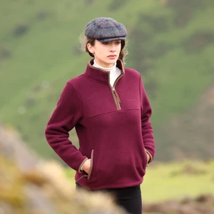 Aubrion Original Half Zip Fleece - Maroon in Maroon