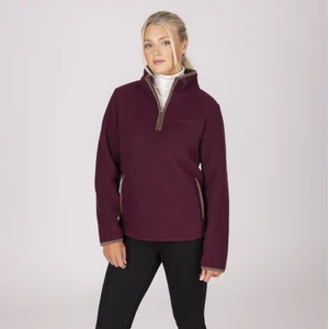 Aubrion Original Half Zip Fleece - Maroon in Maroon