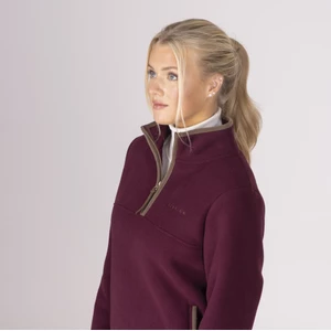 Aubrion Original Half Zip Fleece - Maroon in Maroon