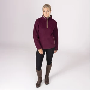 Aubrion Original Half Zip Fleece - Maroon in Maroon