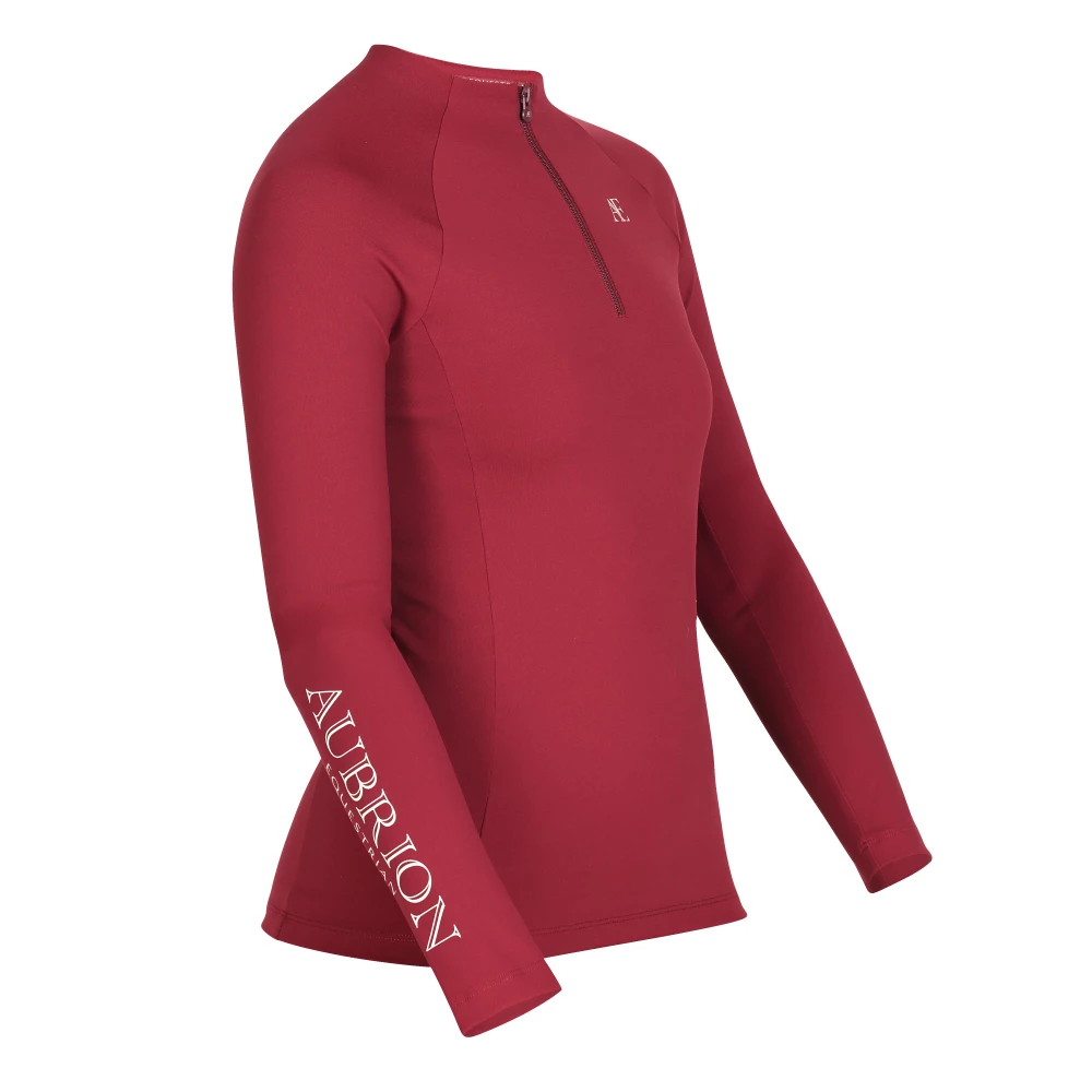 Aubrion Equestrian Winter Long Sleeve Base Layer - Port in Port