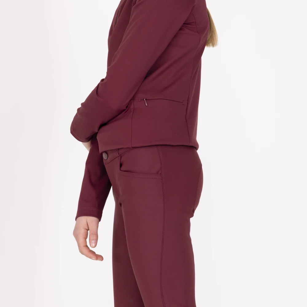 Aubrion Equestrian Winter Long Sleeve Base Layer - Young Rider - Port in Port