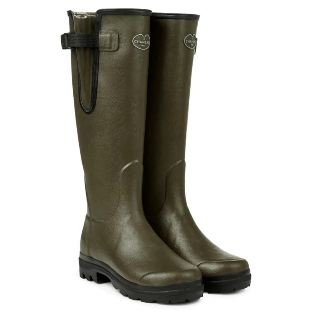 Le Chameau Women's Vierzon Jersey Lined Boot - Chameau Green in Chameau Green