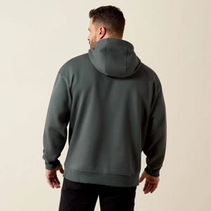Ariat Men's Rebar Workman Graphic Hoodie - Steel Green/Black 