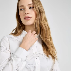 Toggi Dales Pony Shirt - Winter White/Black Coffee in Winter White/Black Coffee