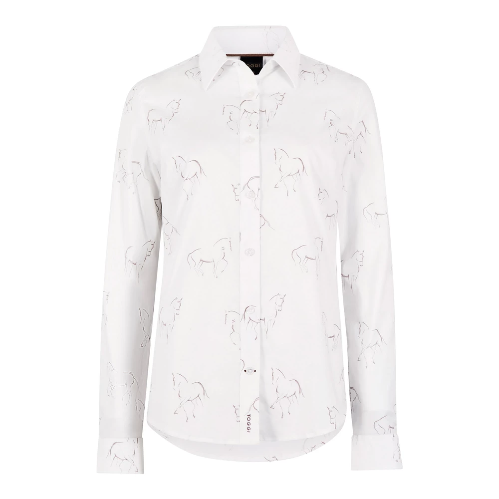 Toggi Dales Pony Shirt - Winter White/Black Coffee in Winter White/Black Coffee
