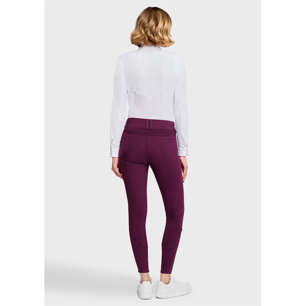 Samshield Clara Floral Full Grip Women's Breeches - Plum