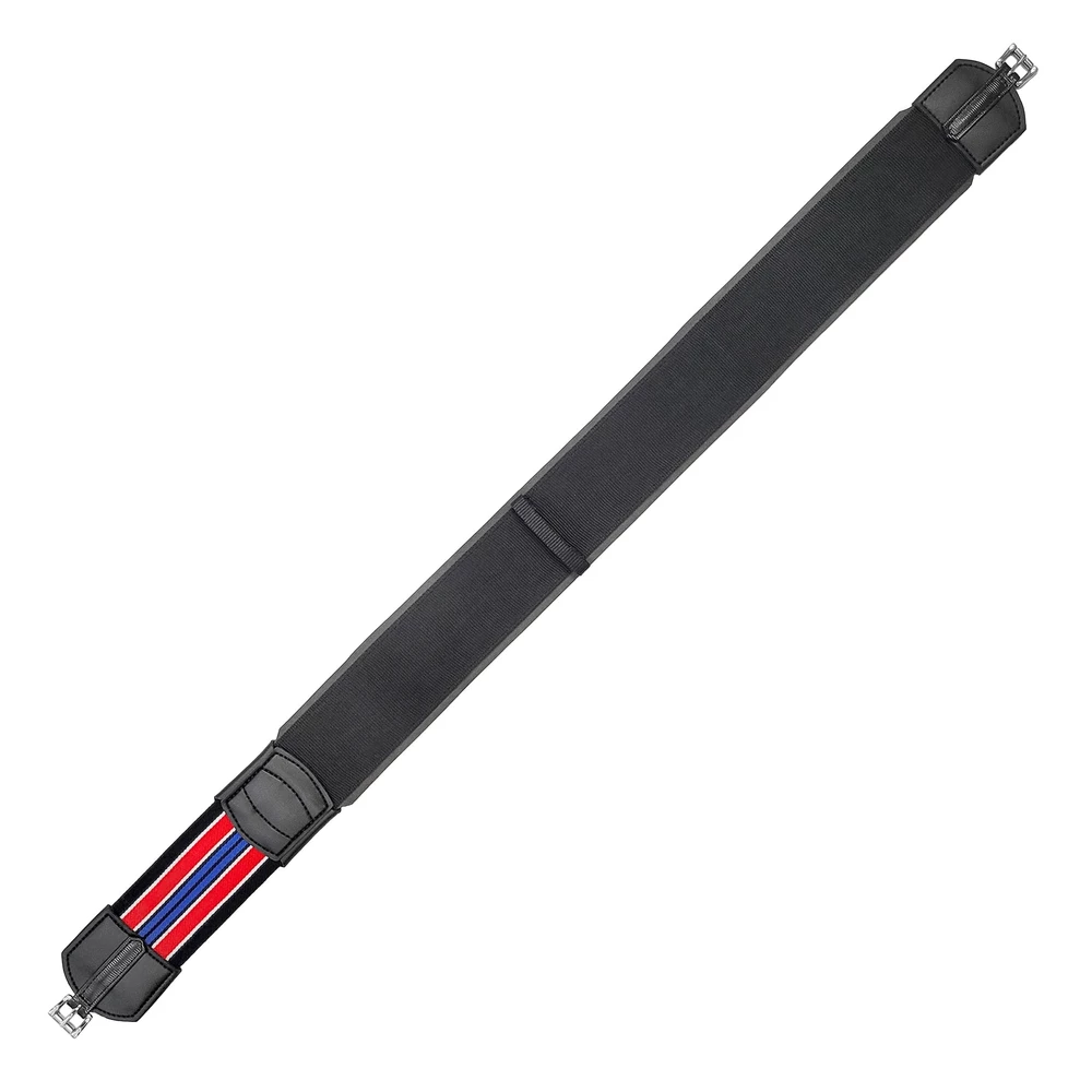 Zilco 75mm Elastic Girth - Black/Red/Blue in Black/Red/Blue