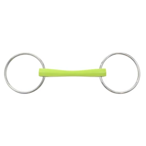 Zilco 90mm Ring Snaffle Soft Flexi Mullen in Lime Green