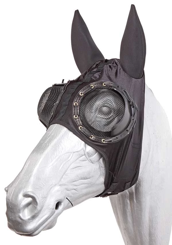 Zilco Mesh Cup Race Hood with Neoprene Ears - Black in Black