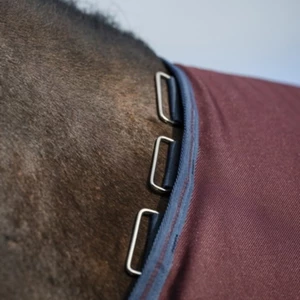 Horseware Amigo Amigo 1200D Plus Turnout 250g in Burgundy/Navy & Titanium Grey