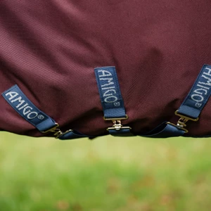 Horseware Amigo Amigo 1200D Plus Turnout 250g in Burgundy/Navy & Titanium Grey