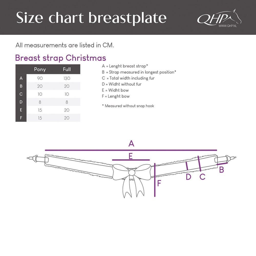QHP Breast strap Christmas - Red