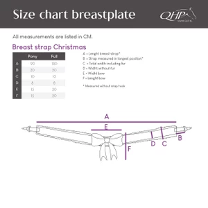 QHP Breast strap Christmas - Red in Red
