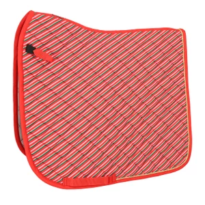 QHP Saddle pad Christmas - Jolly Stripe in Jolly Stripe