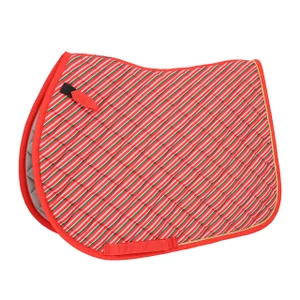 QHP Saddle pad Christmas - Jolly Stripe 