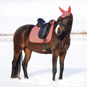QHP Saddle pad Christmas - Jolly Stripe in Jolly Stripe