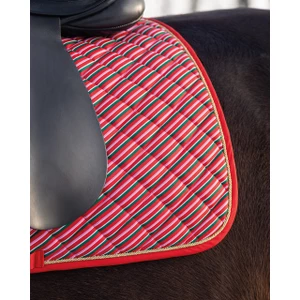 QHP Saddle pad Christmas - Jolly Stripe in Jolly Stripe