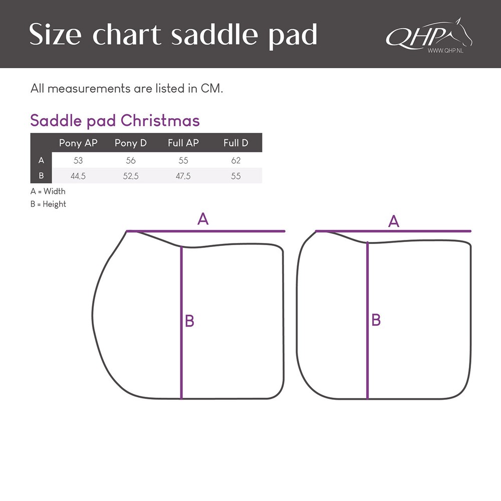 QHP Saddle pad Christmas - Jolly Stripe