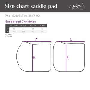 QHP Saddle pad Christmas - Jolly Stripe in Jolly Stripe