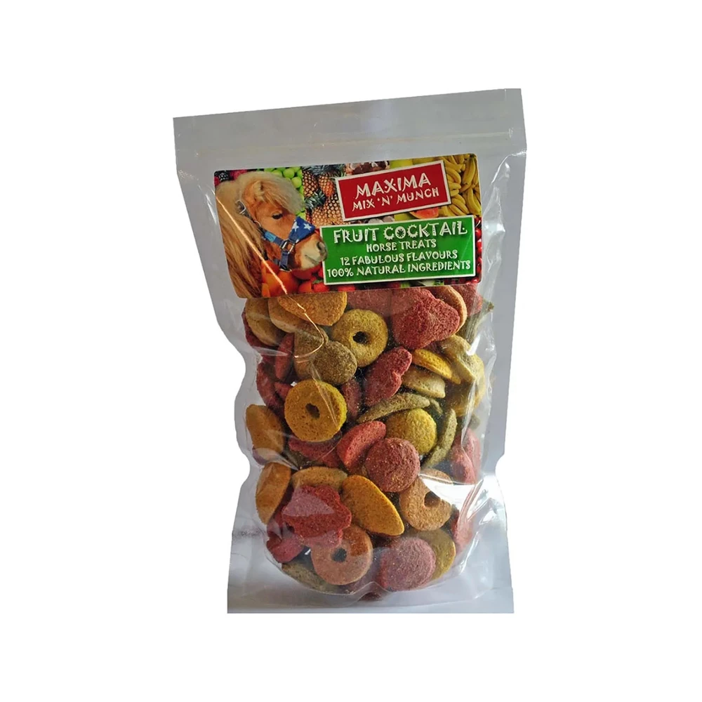 MIS Maxima Mix 'N' Munch Horse Treats - Fruit Cocktail - 400g Pouch in Unknown