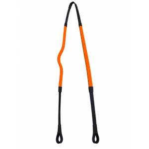 Blenheim Looped Reins - Havana/Orange in Havana/Orange