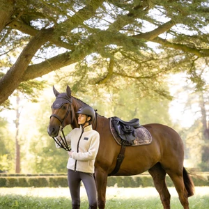 LeMieux Heritage Check Jump Square - Cocoa in Cocoa