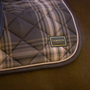 LeMieux Heritage Check Jump Square  - Cocoa 