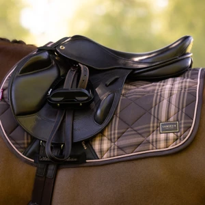 LeMieux Heritage Check Jump Square - Cocoa in Cocoa