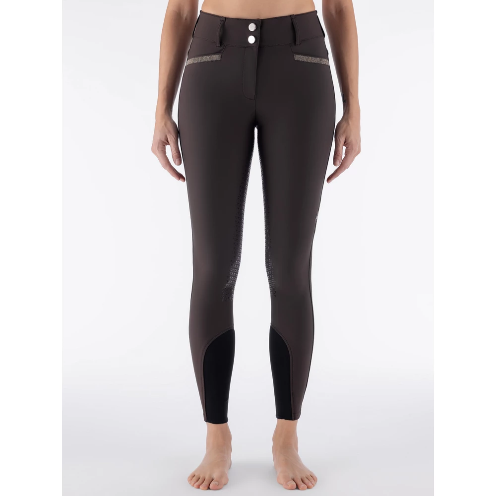 Equiline Women'S Full Grip Breeches High Waist - Coffee Bean in Coffee Bean