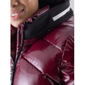 Equiline Women'S Glossy Padded Bomber Jacket - Alpine Plum 