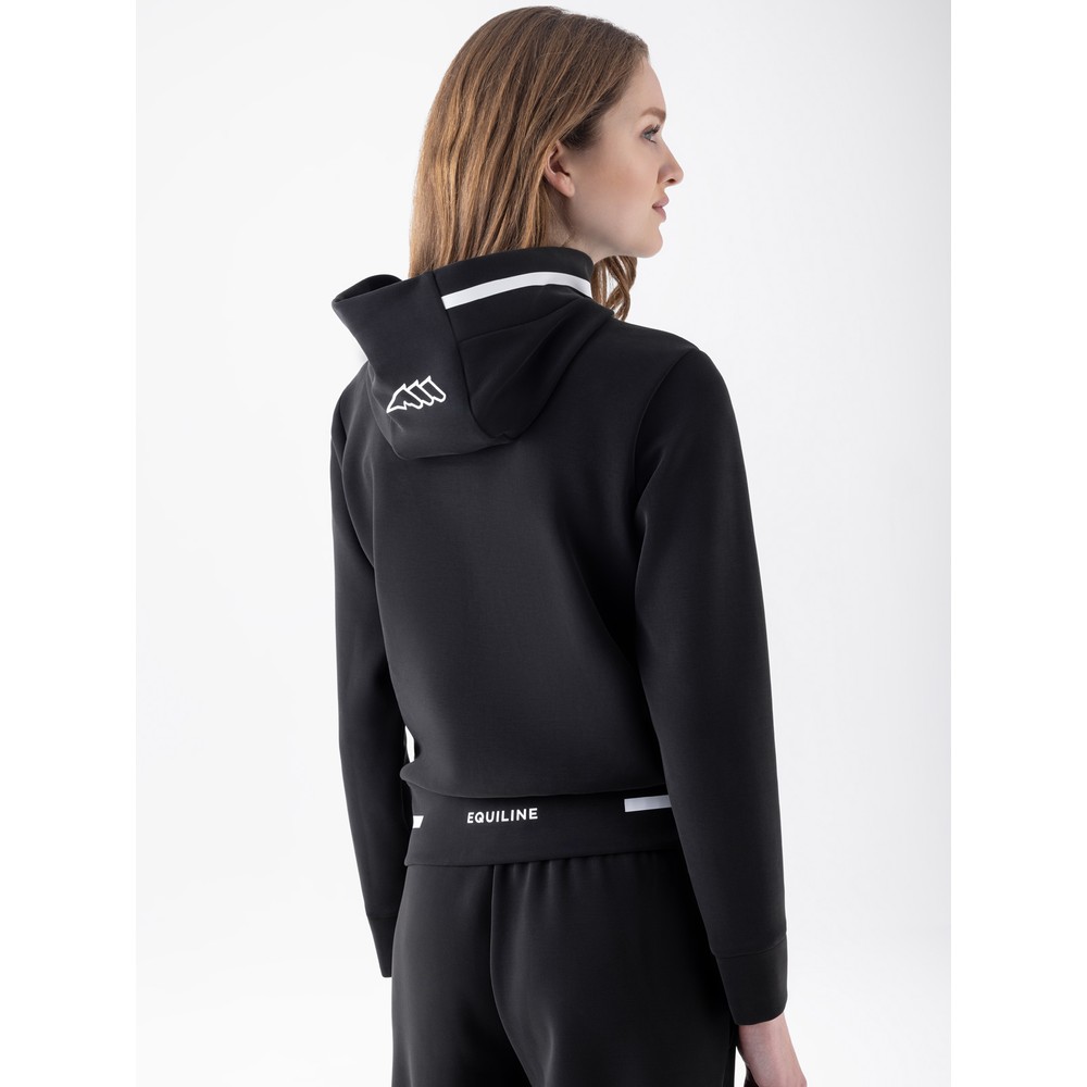 Equiline Women'S Soft Tech Fullzip W/Hood - Black