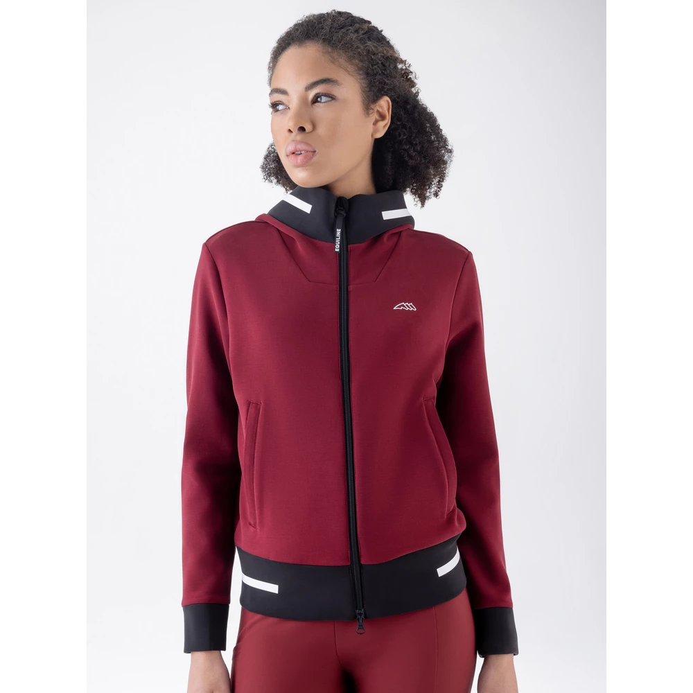 Equiline Women'S Soft Tech Fullzip W/Hood - Alpine Plum in Alpine Plum