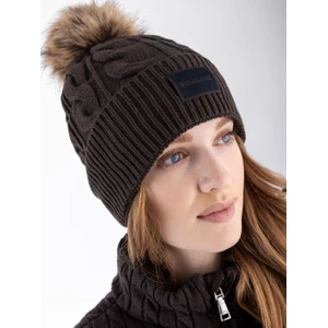 Equiline Hat W/Pon Pon - Coffee Bean in Coffee Bean