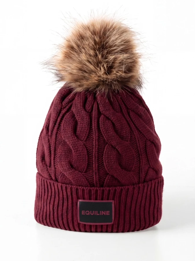 Equiline Hat W/Pon Pon - Alpine Plum in Alpine Plum