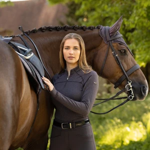 LeMieux Heritage Herringbone Base Layer - Cocoa in Cocoa