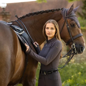 LeMieux Heritage Herringbone Base Layer - Cocoa in Cocoa