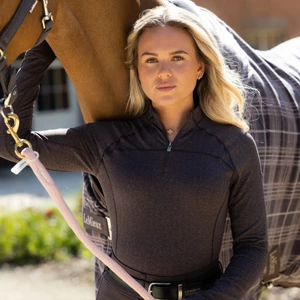 LeMieux Heritage Herringbone Base Layer - Cocoa in Cocoa
