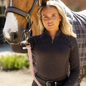 LeMieux Heritage Herringbone Base Layer - Cocoa in Cocoa
